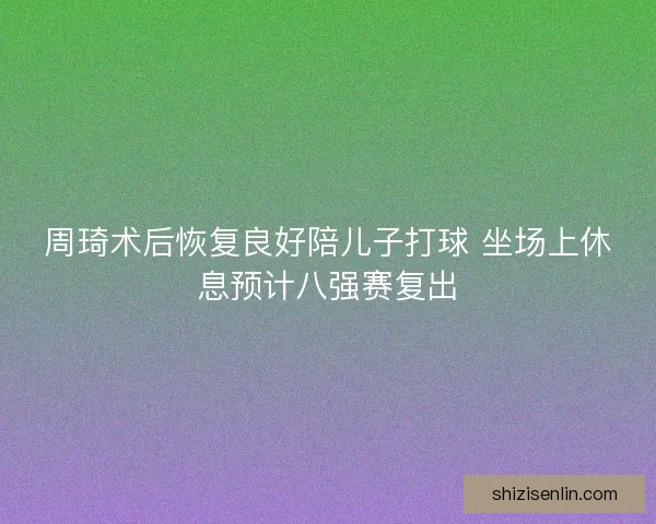 周琦术后恢复良好陪儿子打球 坐场上休息预计八强赛复出